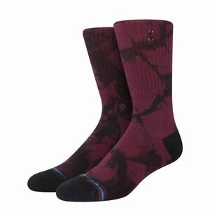 NBA Stance Logoman Maroon Tie-Dye Crew Socks Men’s Size: L 9-13 (R92)